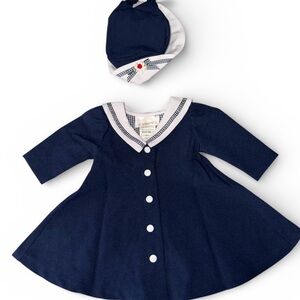 Bonnie Baby New York Navy and White Dress